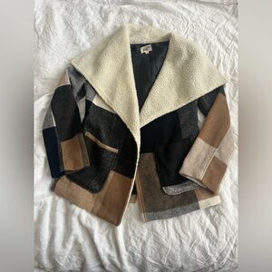 Jolt Women's Sherpa Lined Open Front Sweater-Jacket